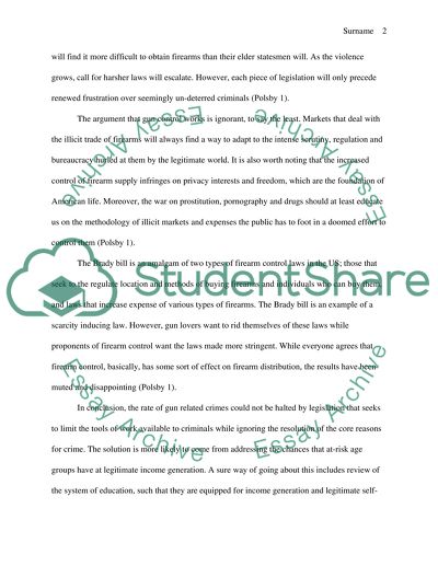 Philosophy - gun control article