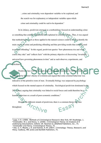 Positivist Criminologists