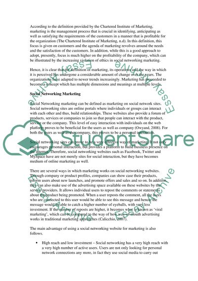 Social Networking Marketing