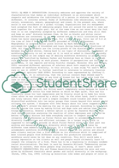 Diversity in an Organization