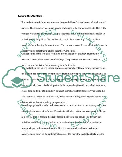 User Centred Design for Web