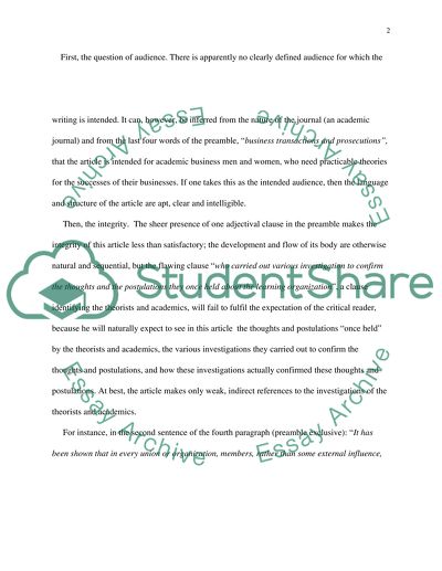 The Learning Organisation by Ernest Costas