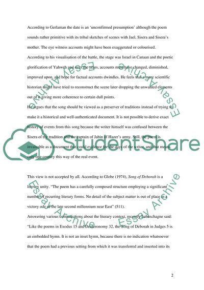 Composition of the Song of Deborah
