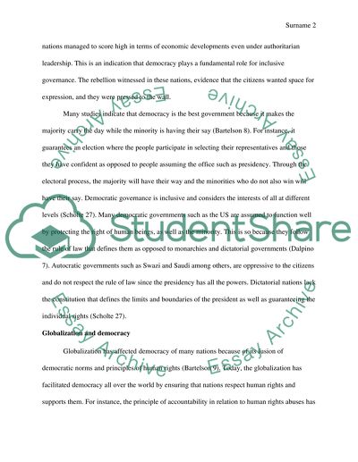 Globalization and Democracy