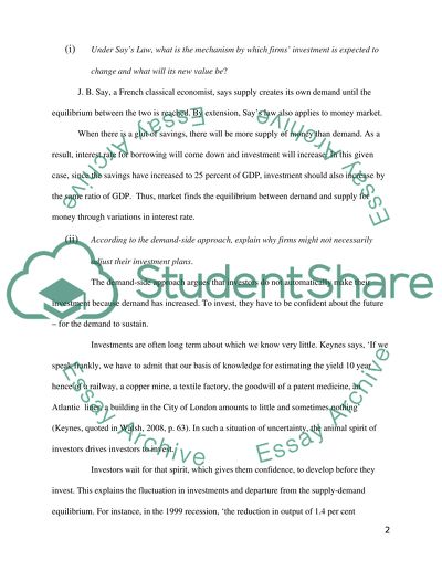 Investment in an Uncertain World