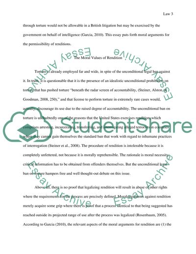 The Moral Permissibility of Rendition