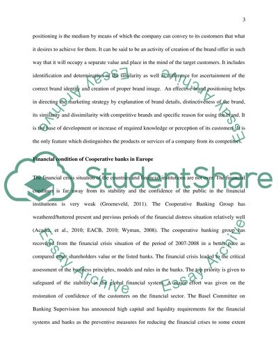 Brand Positioning of Co-operative Bank