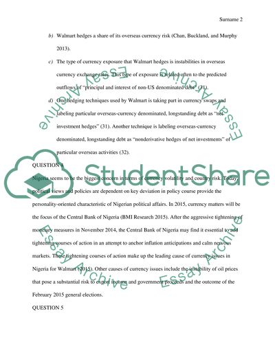 Finance Assignment Wal-Mart