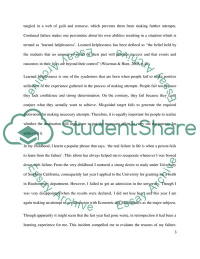 The Real Failure in Life Is When a Person Fails to Learn from the Failure