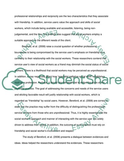 Importance of the Social Workers Relationship and Humanity