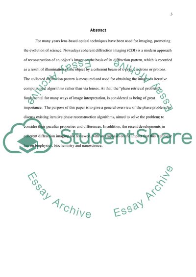 Coherent Diffraction Imaging