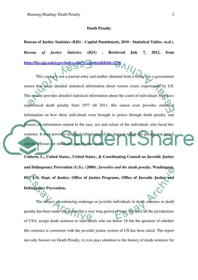 Death Penalty annotated bibliography