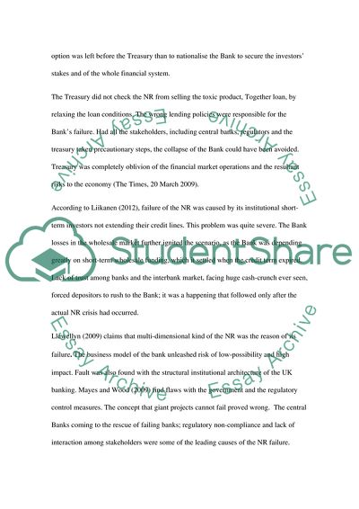 The Failure of the UKs Northern Rock Bank