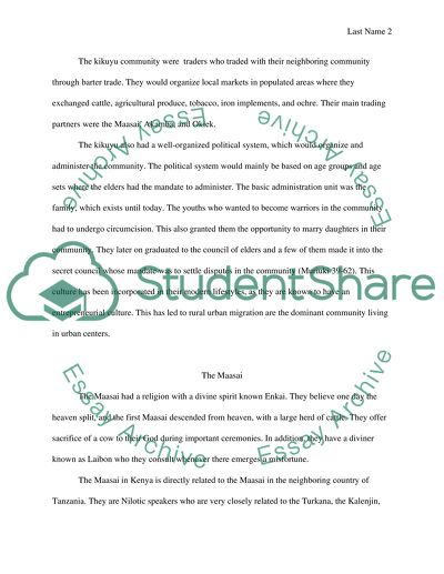 Culture in an African Country