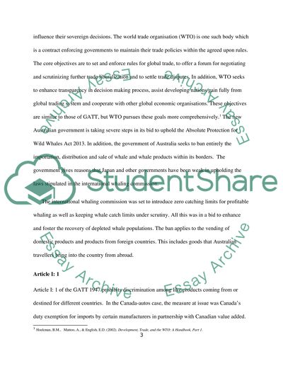 Does Australia Violate the GATT Articles