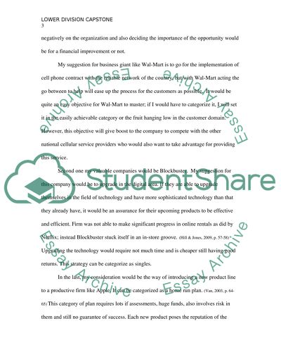 Lower division capstone ip3