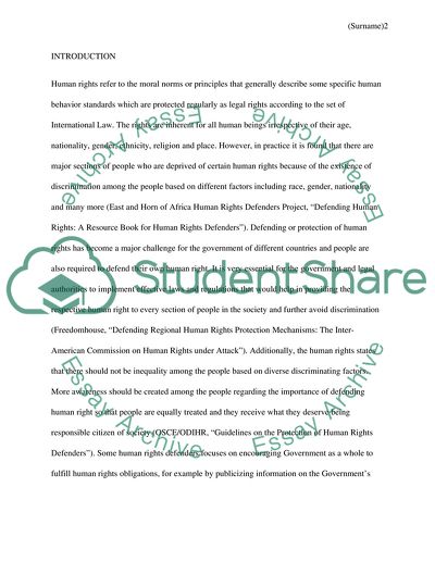 Defending the Human Right