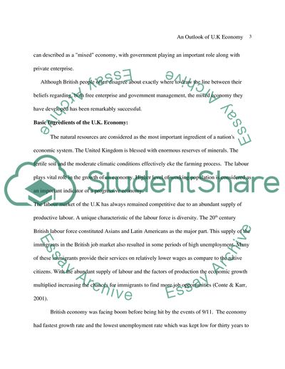 An Outlook of U.K Economy