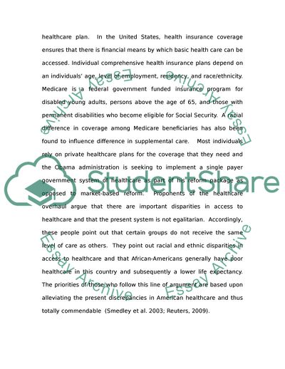 HealthCare Reform in America