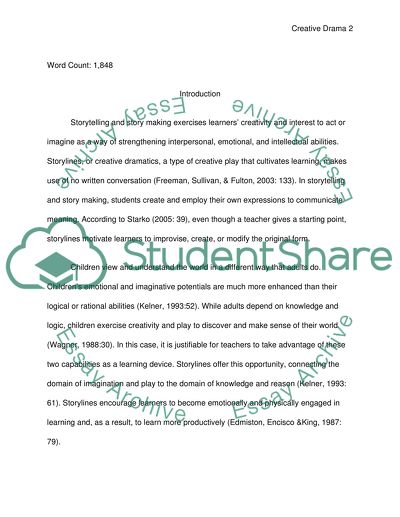 How Might the Use of an Approach such as Storyline Promote Learners Creative Potential