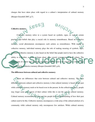 The Role Museums Played and Are Playing with Regard to the Idea of Collective and Cultural Memory