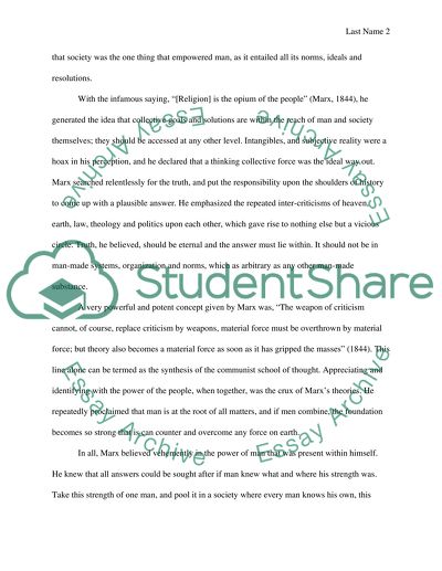 Karl Marx as the Founder of Many Social Concepts