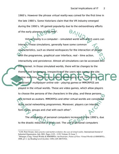 Sales in the Virtual Reality Market