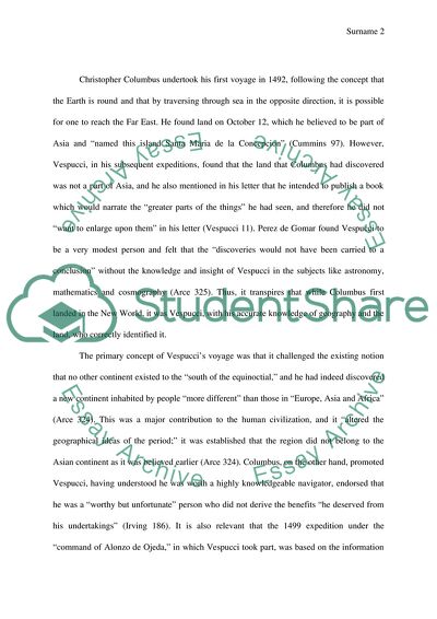 French History: The Voyages of Columbus and Vespucci