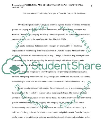 Healthcare Marketing: Positioning and Differentiation