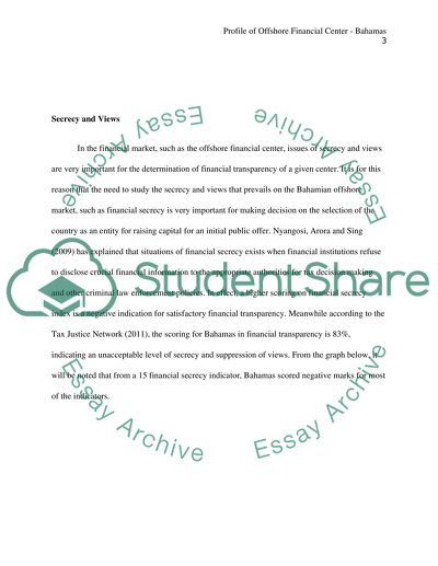 Offshore Financial Center - Bahamas