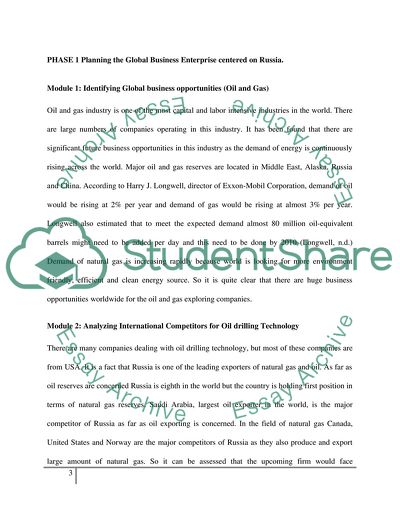 Planning and Organising International Business Enterprise in Russia