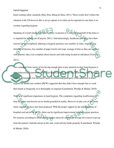 Poor Hand Washing Practice by Health Care Providers