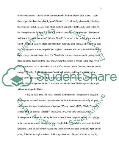 Comparing Love Sonnets: Shakespeare and Wroth