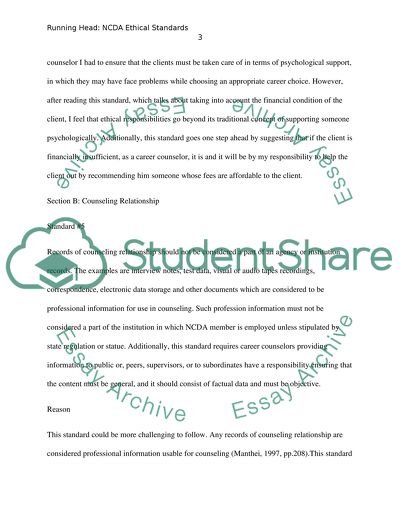 NCDA Ethical Standards