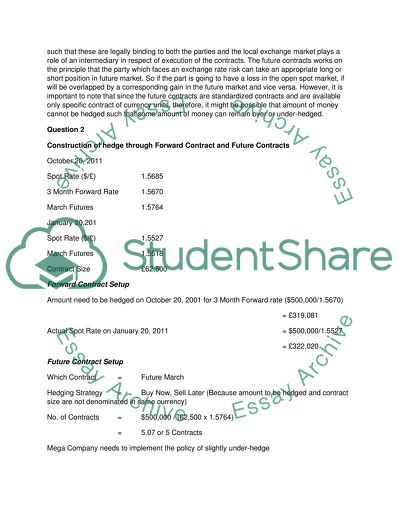International Finance : Forward Contrats, Currency Futures