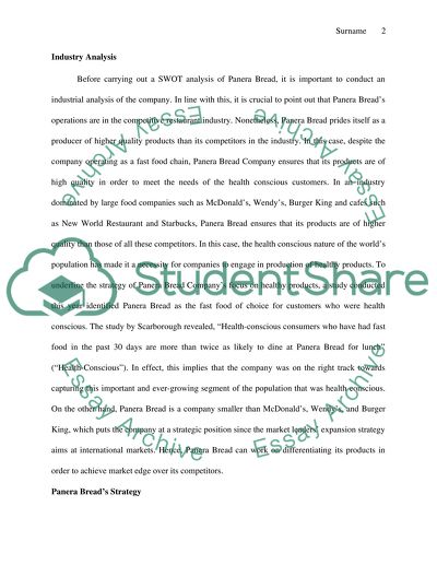 Panera Breads Strategy, Financial Analysis of Companys Condition