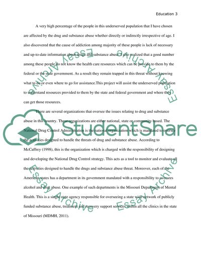 Designing an In-Service for Underserved Population about Healthcare Resources