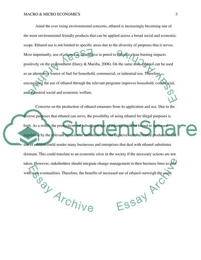 The Effects of Ethanol Production