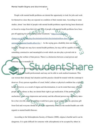implications of stigma and mental illness essay coursework sample implications of stigma and mental illness essay the social construction of mental illness the social construction