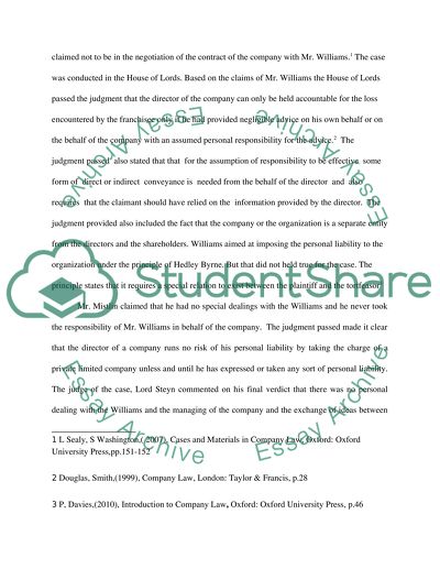 Company Law and Matters of Fraud