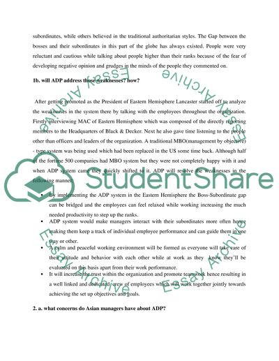 Black & Deker-Eastern Hemisphere and the ADP Initiative