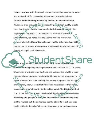 Independent Review of the Housing Market in Sydney