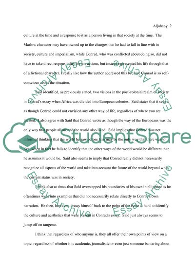 Saids Critique of Conrads Heart of Darkness