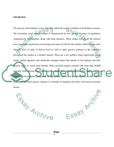 Retail grocery industry in Australia