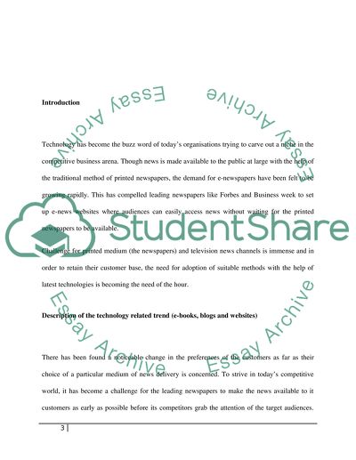 Technology Trends - E-books, Blogs and Websites