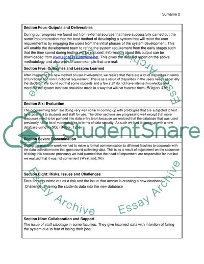 Progress Report for PDR