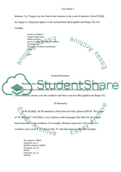 SQL/PL Database project