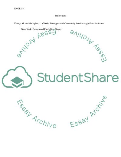 Community service essay prompt