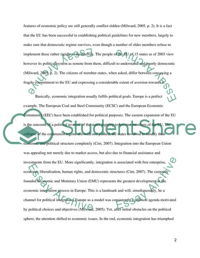 The Unsuccessful Attempt to Build Political Union After the Second World War