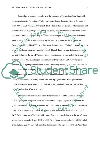 Seminar in Global Business- Greece and Turkey